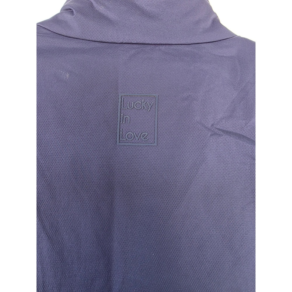 Lucky in Love Tech Performance Vest Navy Blue Neon Orange Zip Womens Medium - Picture 9 of 9